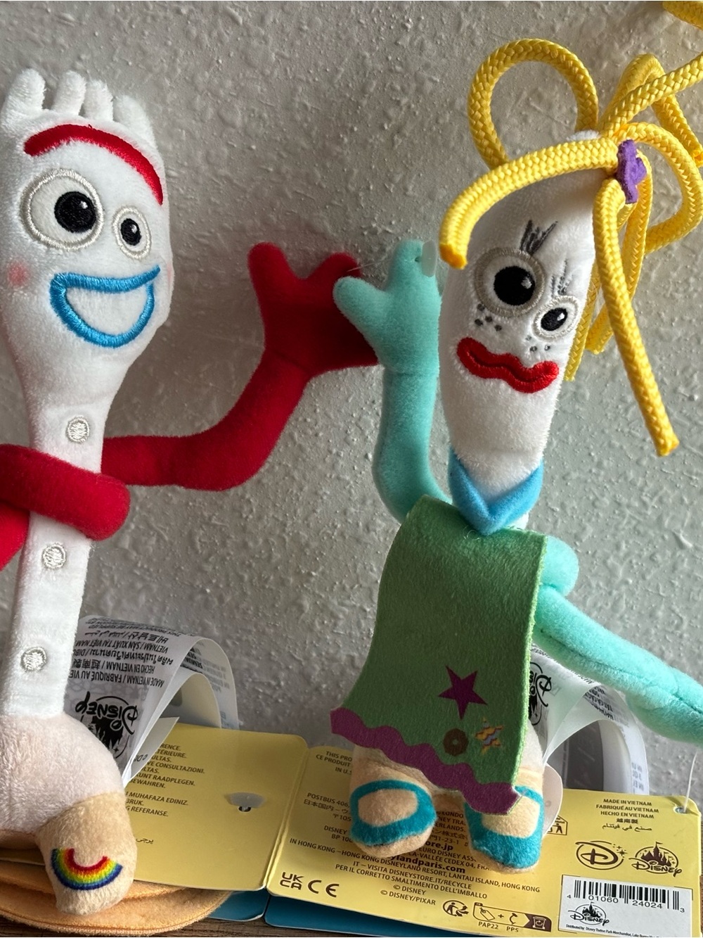 Disney Pixar Toy Story Forky & Karen Beverly Shoulder Plush Set of 2 NEW